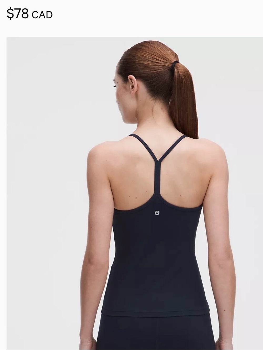 Lululemon Flow Y Tank Top Size 6 black